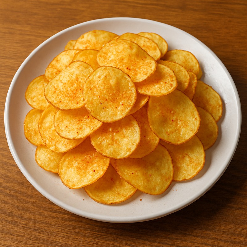 Crispy potato crisps